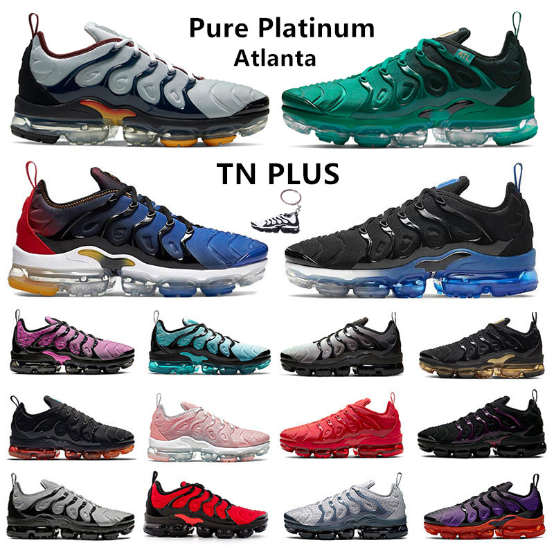 

Atlanta Pure Platinum Plus tn Mens running shoes Black royal worldwide Sunset Neon Triple Red white zebra Cherry light bone men women trainers sports sneakers 36-47, Color#13