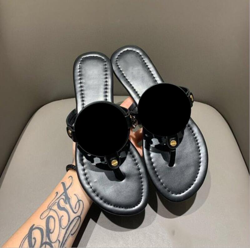 

Luxurys Designer Slipper Women Brands Open Toe Flip Flop Sandals 2021 Summer Classic Fashion Flat Anti-skid Slippers Beach Sh, Black