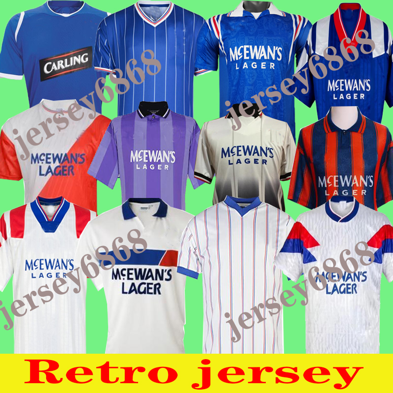 

Glasgow Rangers Retro jerseys 1987 1990 1992 1994 1995 1996 special edition 08 09 82 83 blue Vintage kits GASCOIGNE Classic football shirts, 95-96 away