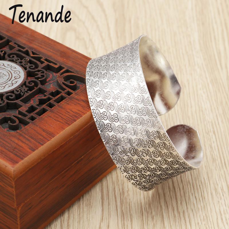 

Charm Bracelets Tenande Vintage Punk Turkish Jewelry Wristbands Open Cloud & Bangles For Women Night Club Femme Bijuterias, Golden;silver