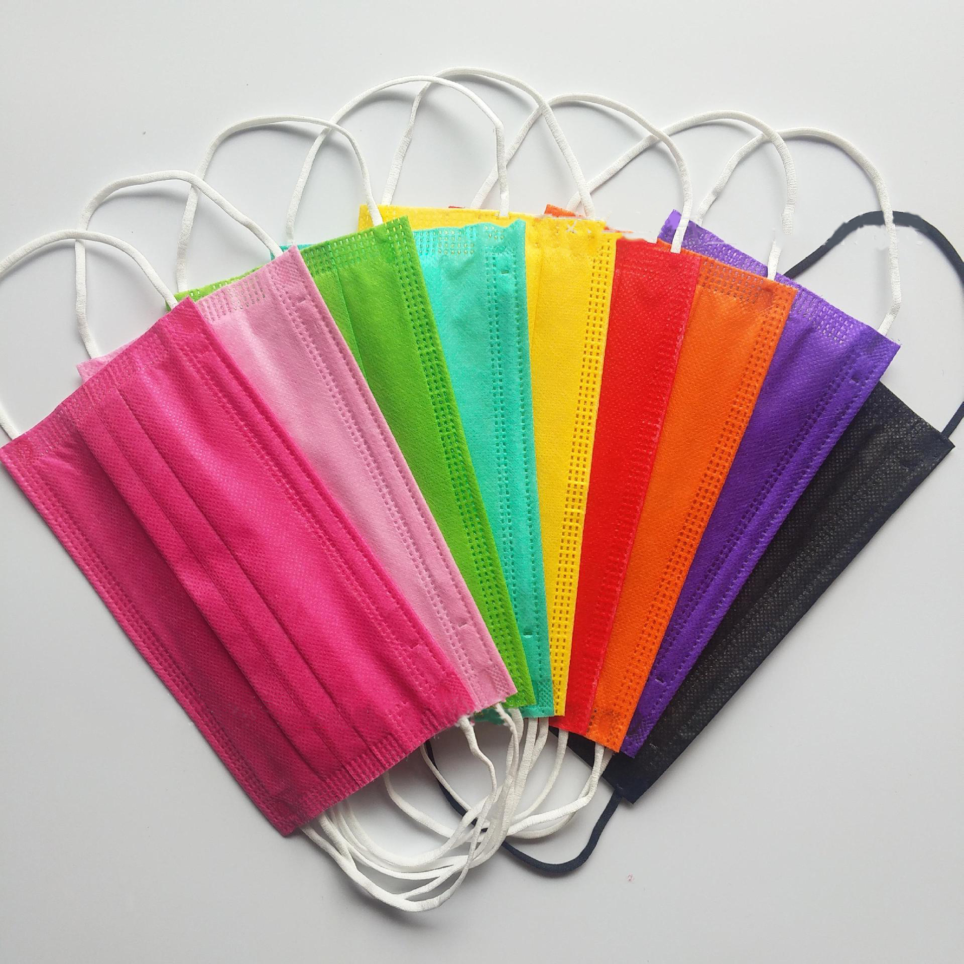 

Designer Adult Kids Face Mask black white red pink green purple non-woven masks men women thick 3 Layer dustproof Cover anti dust fog facemask wholesale