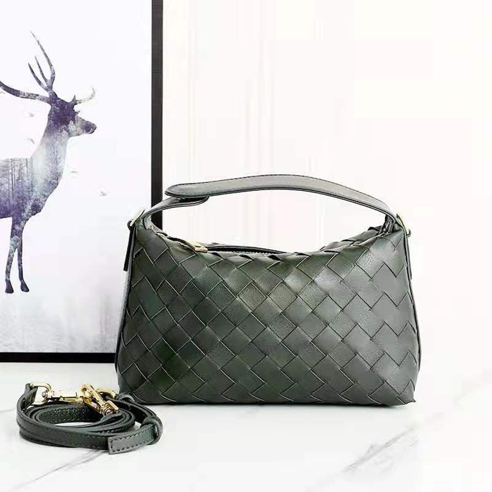 

Fashion trend wild woven dumpling bag pillow shoulder handbag European and American armpit sheepskin diagonal bags, Don’t pay