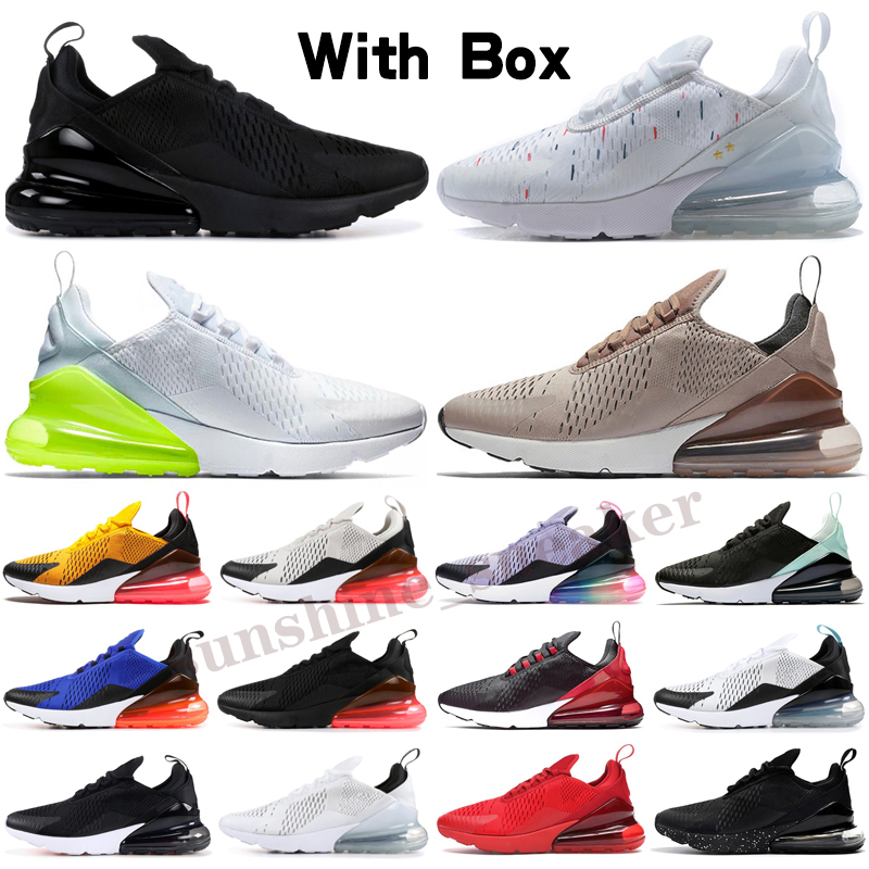 

Sports run Shoes Triple Black ALL White Women Men Top Quality Summer Gradient Blue Punch 270s Trainers Sneakers SIZE 36-45, Without box