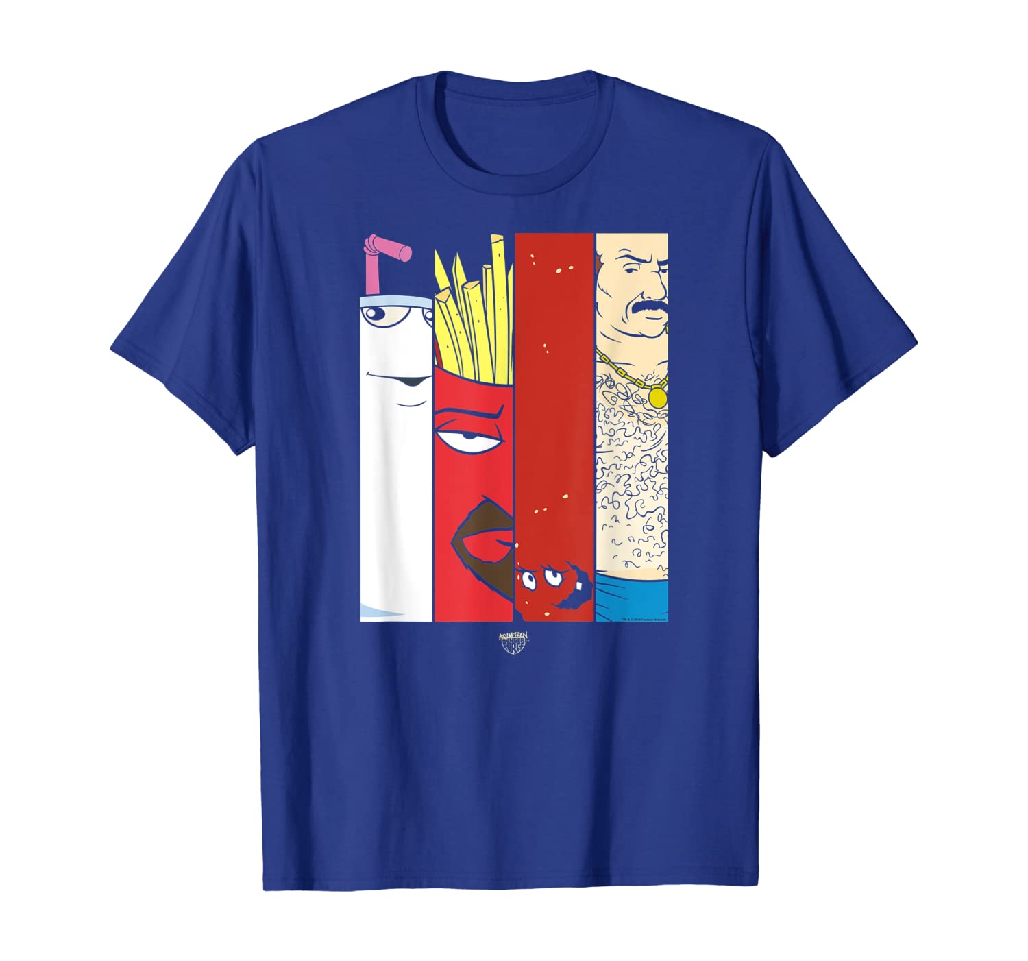 

Aqua Teen Hunger Force Group Tiles Dark T-Shirt, White;black