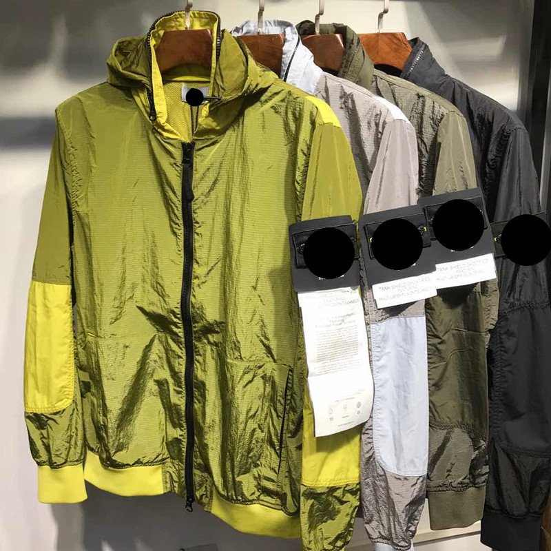 

50%off Top Designer Mens Women jacket thin fashion stoney coat outdoor sun proof windbreaker Sunscreen clothing for white black grey island, Black;brown