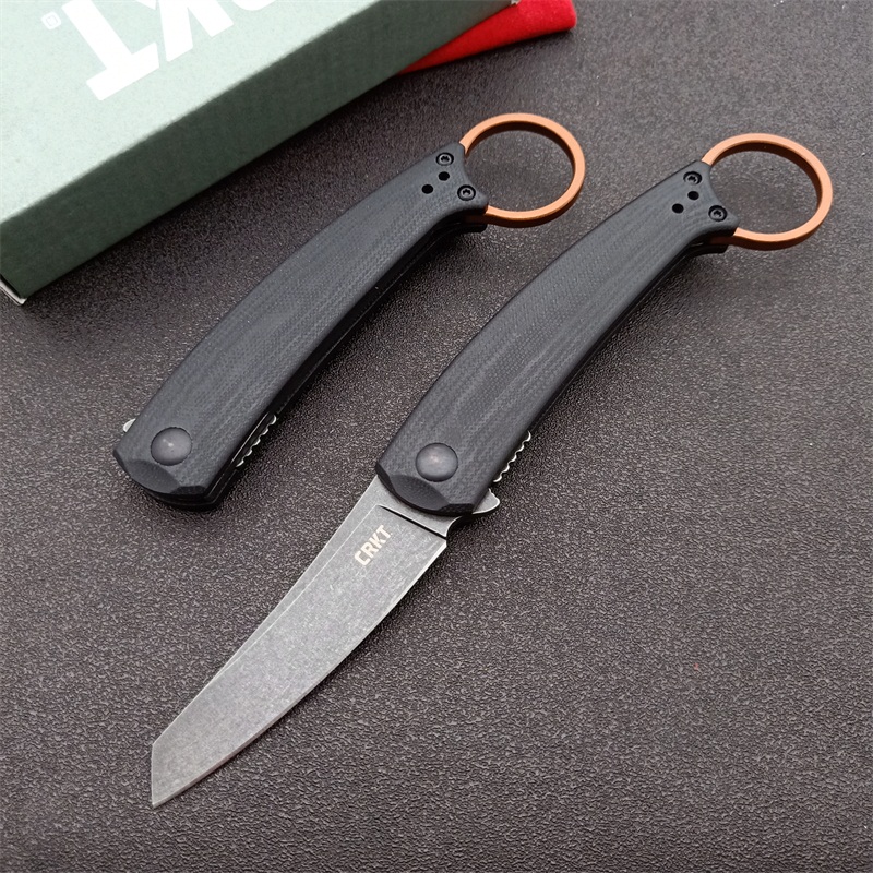 

CRKT 7150 Ibi Flipper Folding Knife 2.70" Stonewash Blade G10 Handles Pocket Knives Rescue Utility EDC Tools