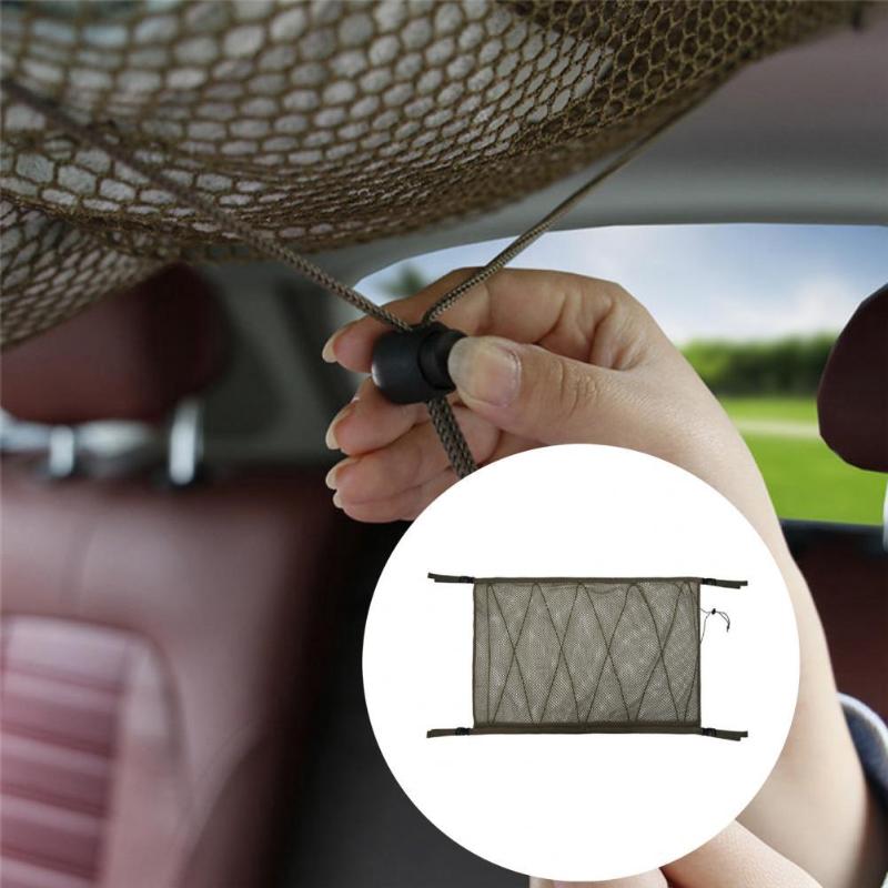 

Car Organizer Black Useful Ceiling Storage Net Strong Roof Cover Assistant For