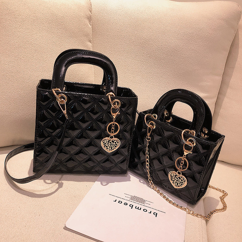 

Women Shoulder Bags New Pu Leather Handbag Diamond Lattice Fashion Sequined Flap Brand Designer Lady Cross Body Bags, Red