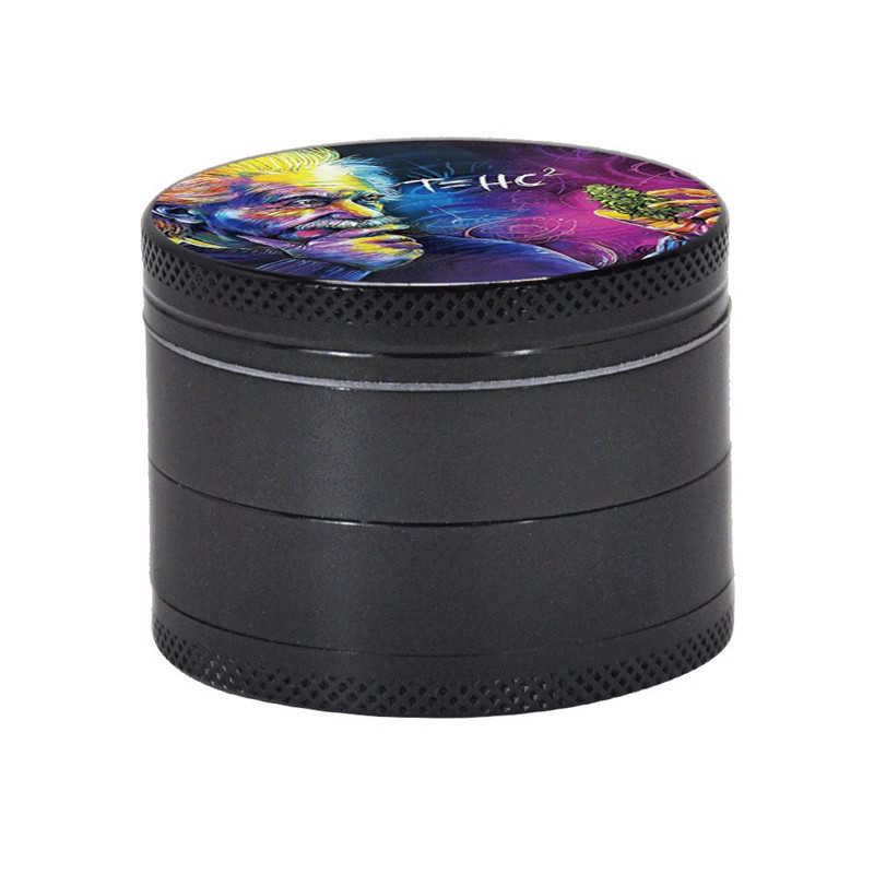 

4 Layers Herb grinder 50mm color printing Crusher Smasher Colorful Aluminum alloy High Quality accessories