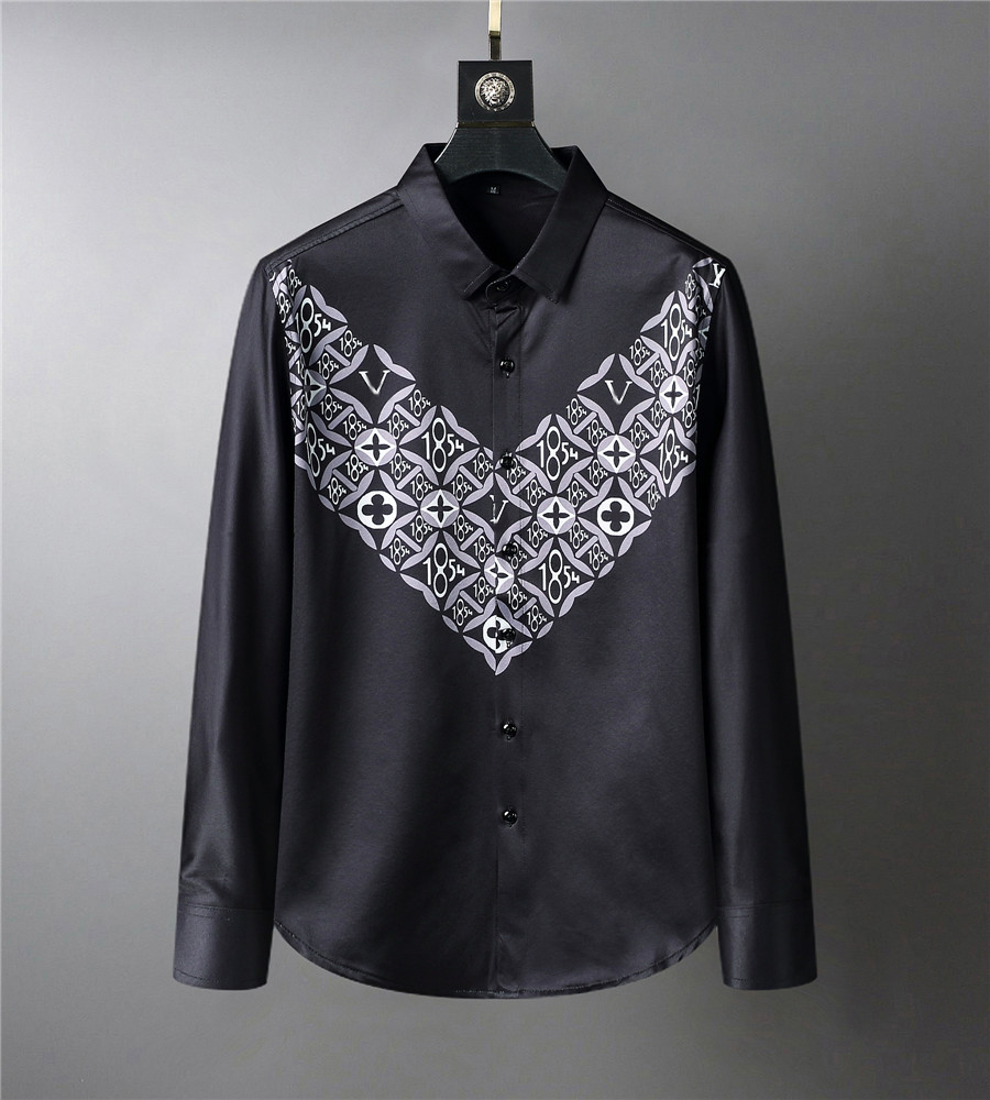 

2021 men's shirts luxury designer man dress a fashion casul business social and cocktail shirt brand Spring Autumn slimming the most fa, White;black