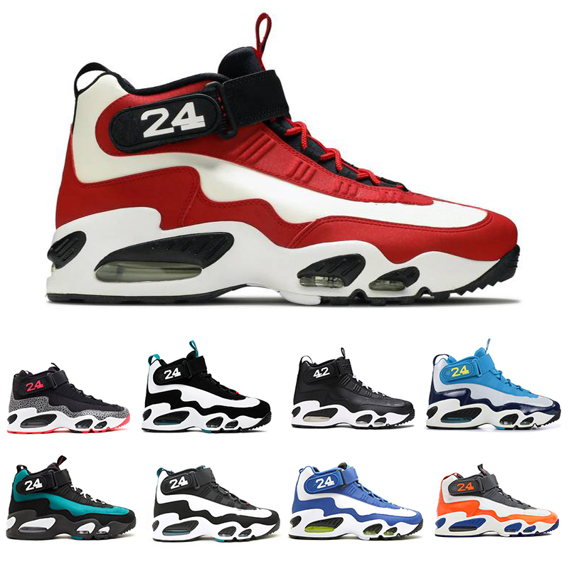 

Men 25th 20th Anniversary Returning Griffeys 1 Shoes Ken Jrs Freshwater Pure Platinum Midnight Navy InductKid Varsity Royal Safari Cincinnati Red Baseball Sneaker, #3