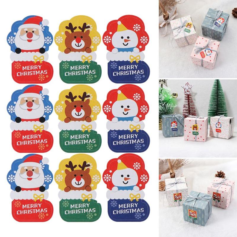 

Gift Wrap Festival Decoration Boxes Biscuit Sealing Craft Santa Claus Christmas Stickers Paper Sticker Seal Labels