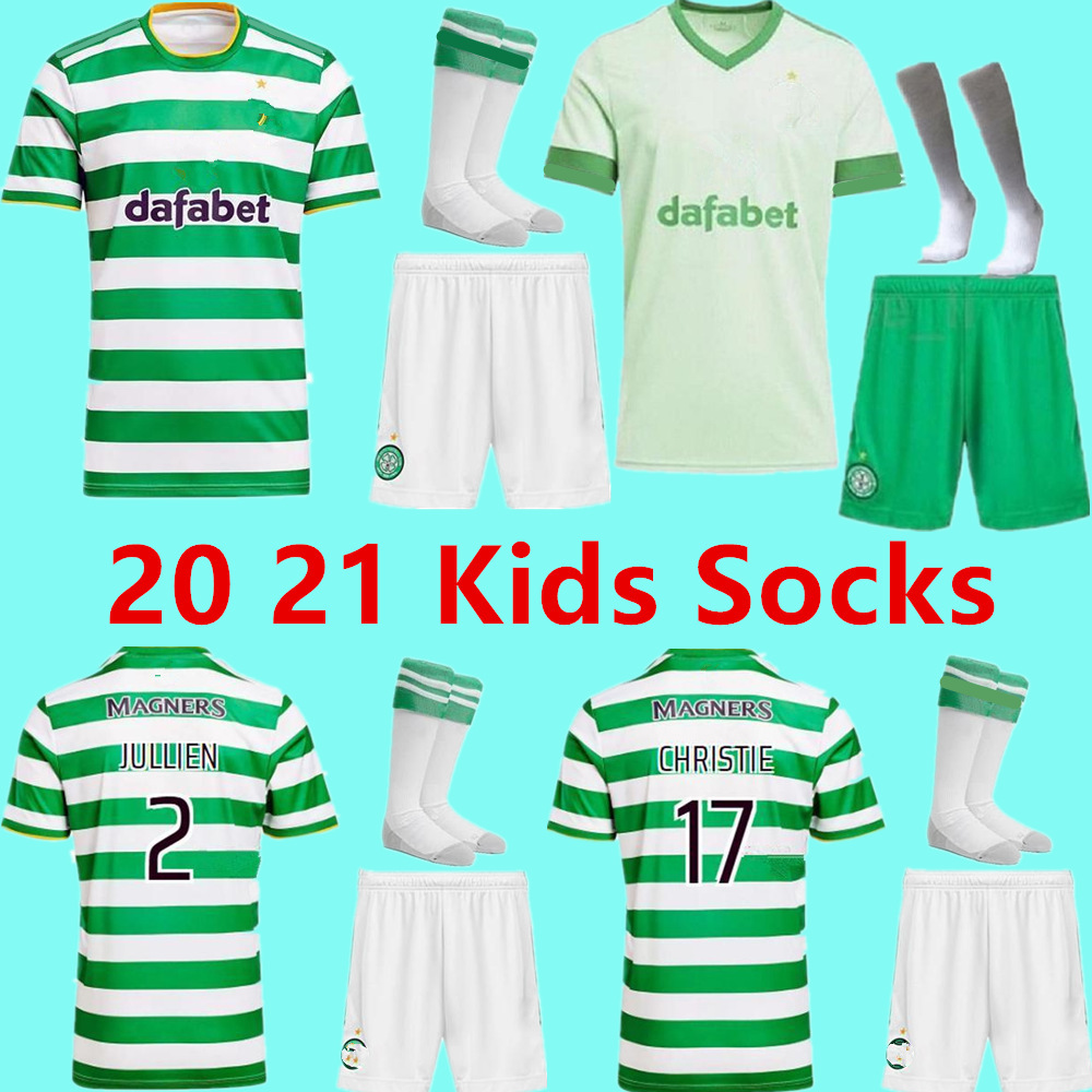 

20 21 MCGREGOR GRIFFITHS Soccer Jerseys Celtic SINCLAIR FORREST BROWN ROGIC CHRISTIE Home Away kids kit child youth Short Sleeve Football, Colour 1