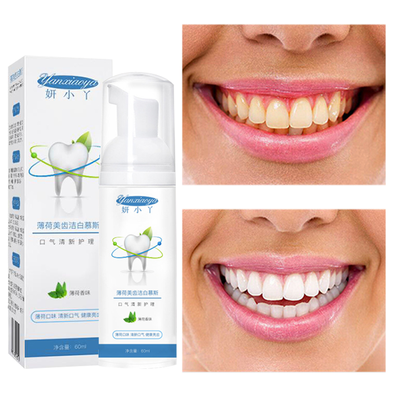 Teeth Whitening Shining Tooth-Cleaning Mousse Toothpaste Oral Hygiene Removes Plaque Stains Bad Breath New Version Dental Tool-image-694303577