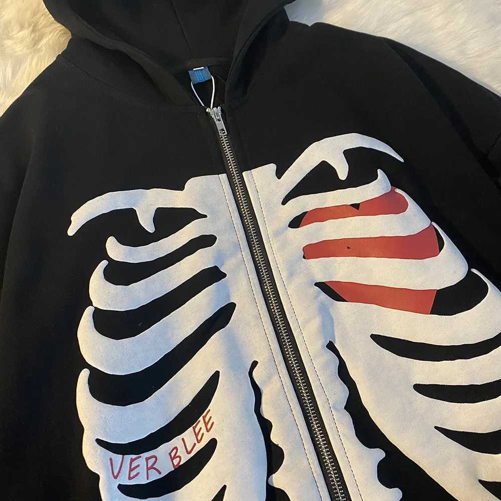 Y2K Jacket Jacket Goth Sweat à capuche Femme Harajuku Automne Automne Zip Up Veste à manches longues La sueur esthétique Punk Tops Vintage Vêteme