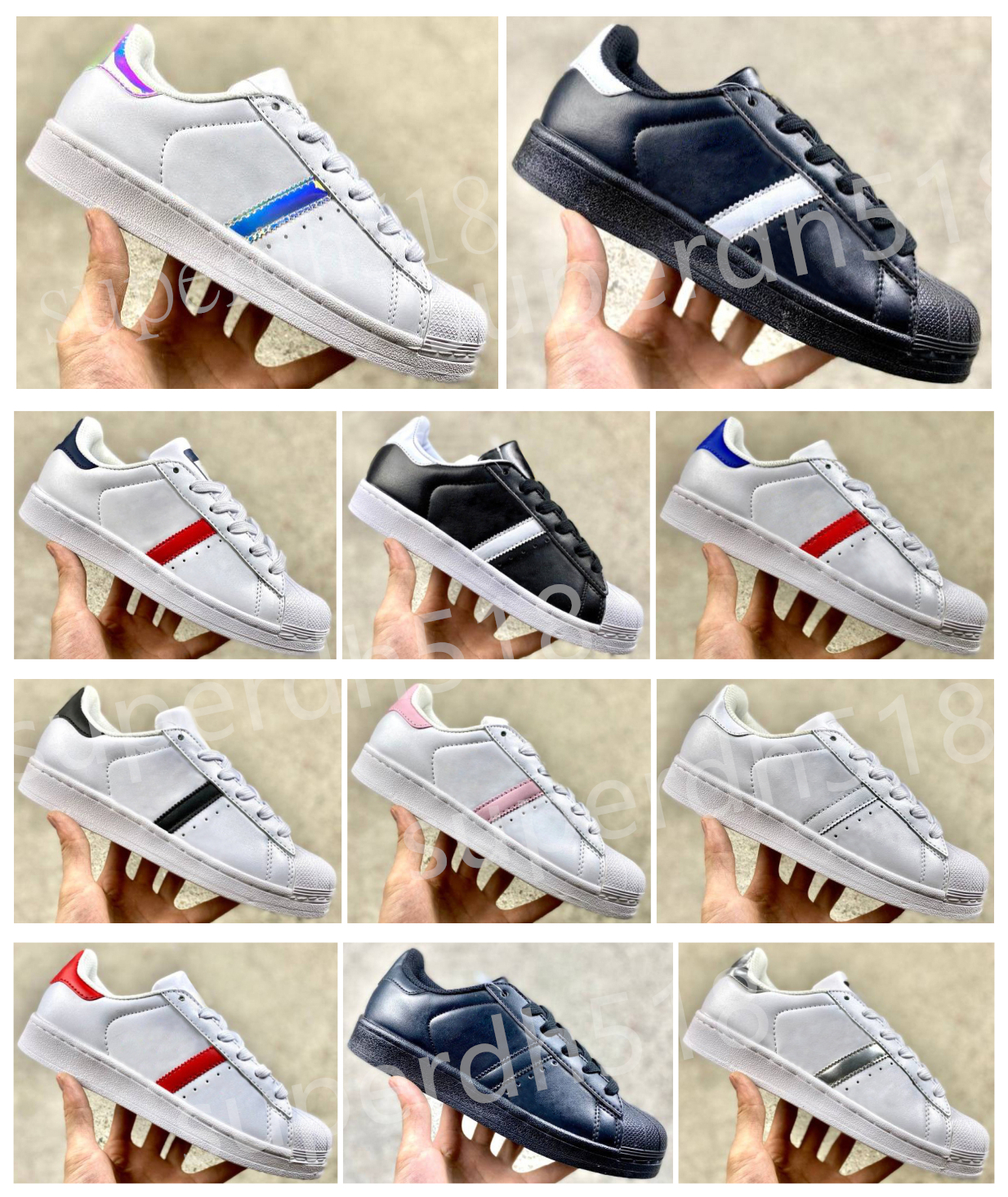 

High Quality Mens Running Sports Shoes Shell Toe Genuine Leather Shoe Women Casual Skateboards Trainers