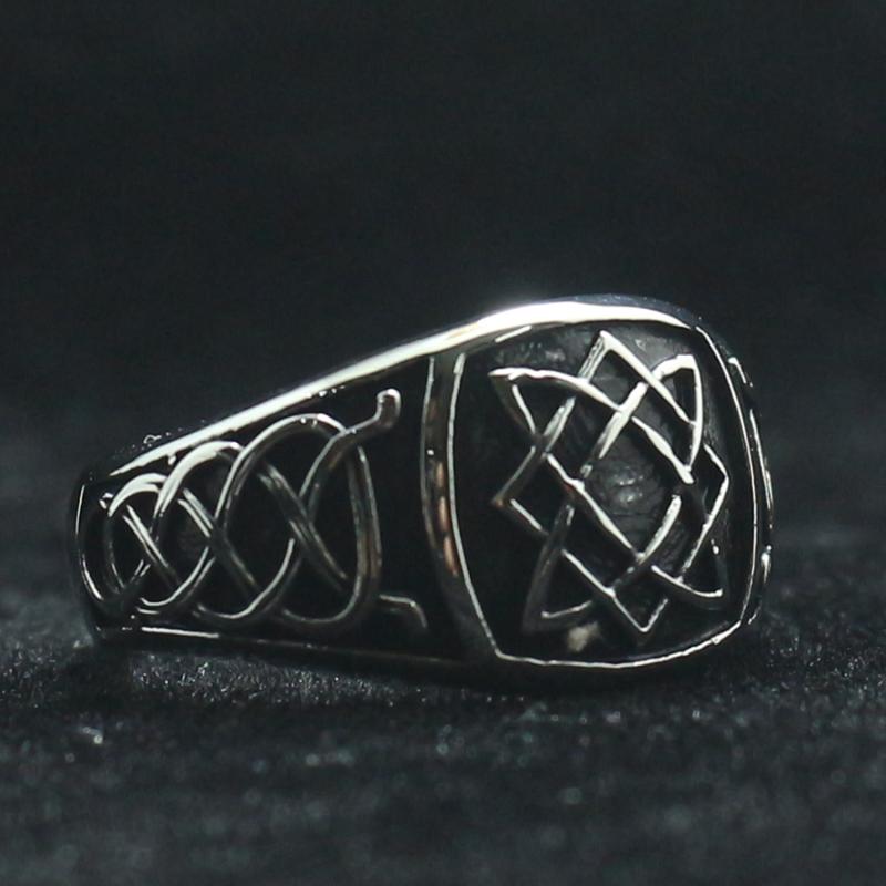 

Cluster Rings 316L Stainless Steel Cool Vikings Slavic "star Of All" Amulet Ring Est Gift