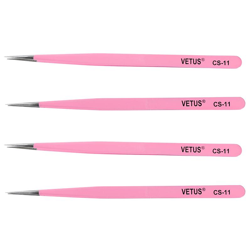 

Eyebrow Tools & Stencils 5pcs/Lot Vetus Eyelash Tweezers Stainless Steel Non-magnetic Lash Pincet False
