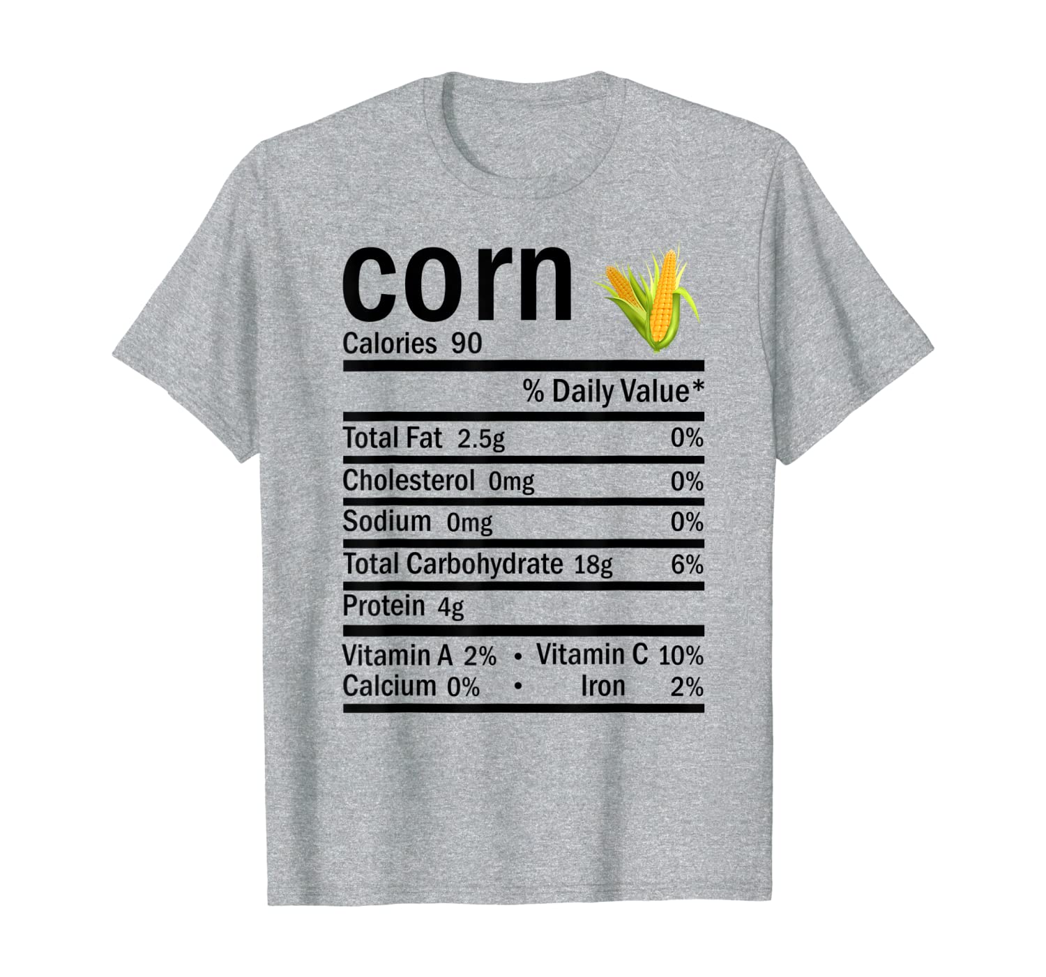Funny Corn Nutrition Thanksgiving Costume T-Shirt-image-702916830