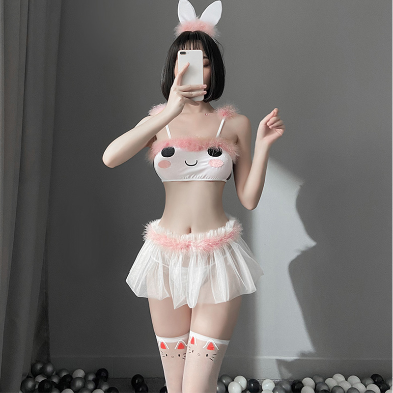 

Sexy Cat Cosplay Costumes Ktaze Uniform Sexi Erotic Lingerie Kawaii Role Play Minskirt Women Babydoll Dress Bra Underwear Set, A11223