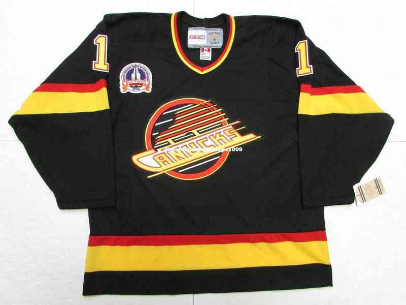 

Cheap Custom Kirk Mclean 1994 Stanley Cup Vintage Ccm Hockey Jersey Mens Personalized Stitching Jerseys, Black