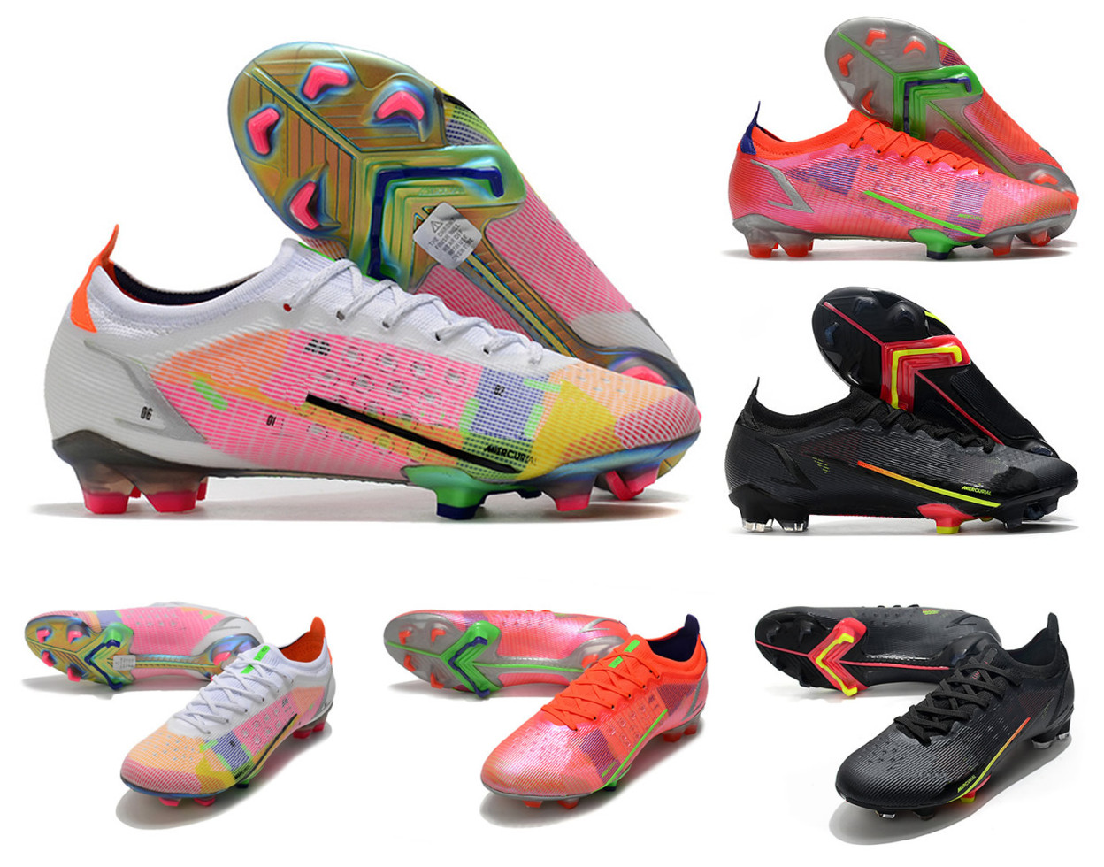 

2021 Men Soccer Shoes Va pors Dragonfly XIV 14 Elite FG 360 CR7 Low Ronaldo Women Kids Size 39-45, 2 men & women fg