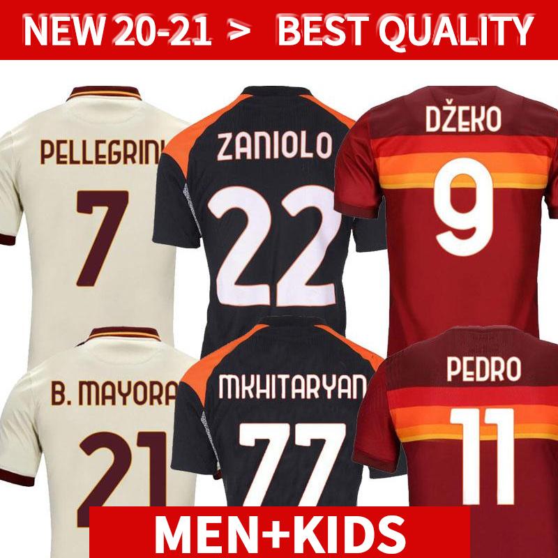 

21 22 Soccer jerseys ZANIOLO DZEKO PASTORE rome TOTTI KLUIVERT KOLAROV football shirt 2020 2021 Men + Kids kit uniforms maillot third, 2021 away men