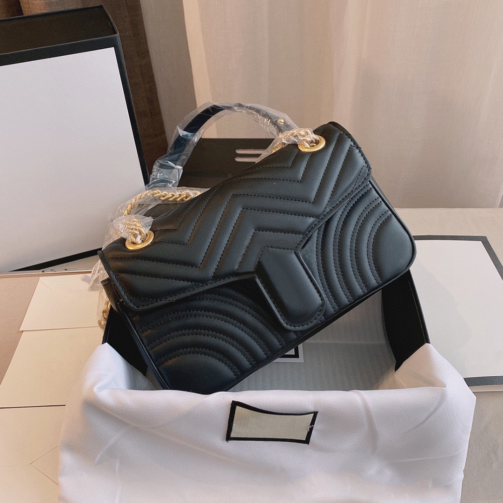 

Top quality Luxurys Designers Bag Leather Women Fashion Chain Pochette handbags bags female Crossbody handbag Tote Lady Shoulder Vintage Wallet Purses with Box, A4