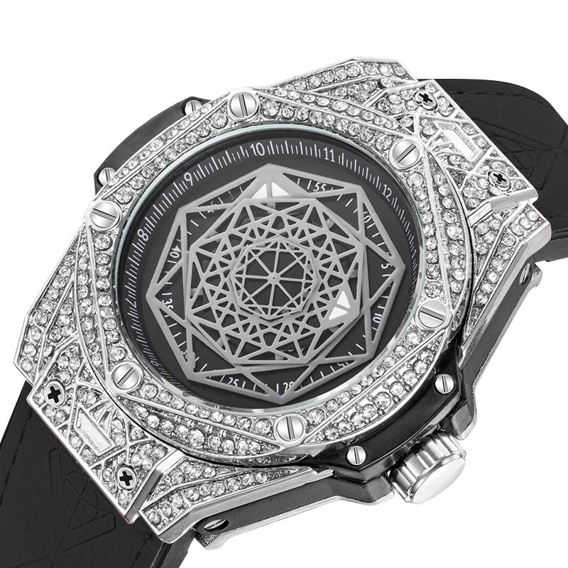 

Wristwatches Watch Men Unique Style Geometric Matrix Leather Waterproof Black Sport Gifts For Wristwatch, Slivery;brown