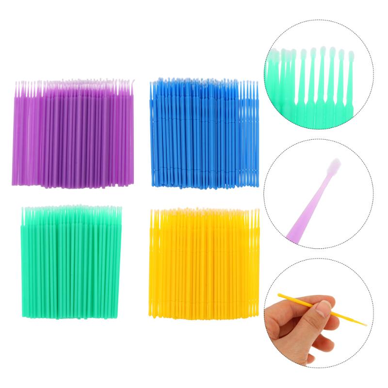 

False Eyelashes 400pcs Micro Applicator Brushes Disposable Eyelash Extension For Makeup