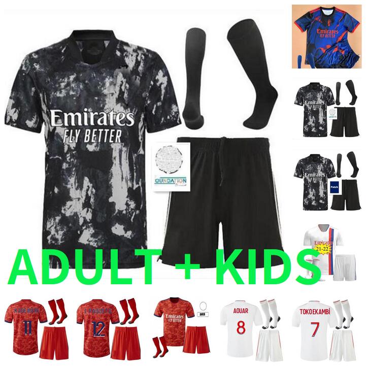 

21/22 Maillot Lyon 4th AOUAR .PAQUETA TOKO EKAMBI soccer jerseys 2021 Olympique Lyonnais Jersey Maillot de foot OL football shirts TRAORE m, Black;yellow