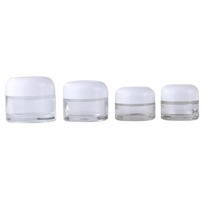 

15/20/30/50g Empty Transparent Glass Jar Containers Cosmetic Cream Lotion Powder Bottles Pots Travel