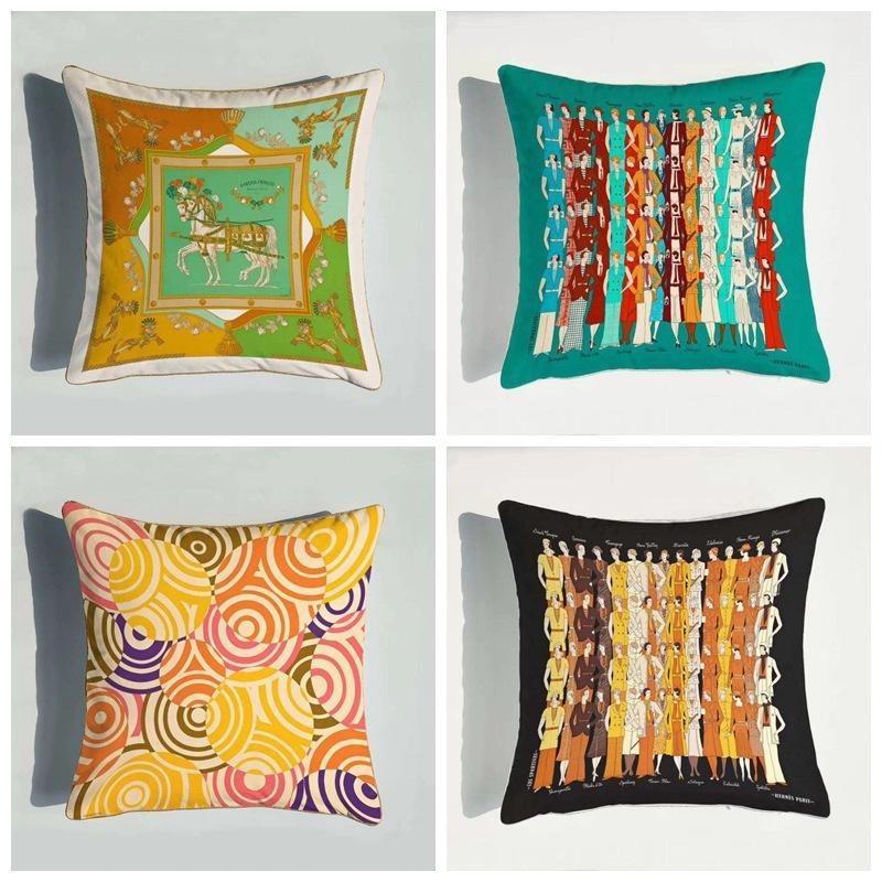 

Cushion/Decorative Pillow Velvet Fabric Luxury Horse Series Home Sofa Super Soft Cushion Cover Pillowcase Without Core Living Room Bedroom 4