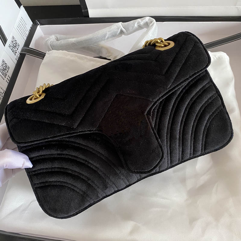 

perfect Details velvet Marmont bag Top quality women fashion Shoulder Bags 26*16*8cm