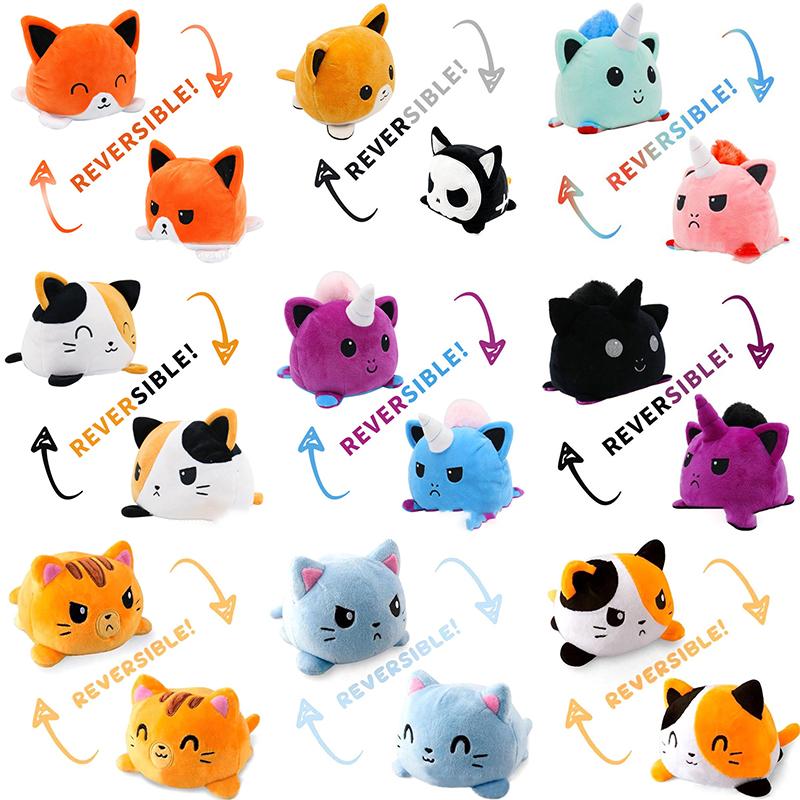 

Creative Reversible Flip Cat Plush Doll Stuffed Toy Soft Home Accessories Cute Animal Children Gift Toys