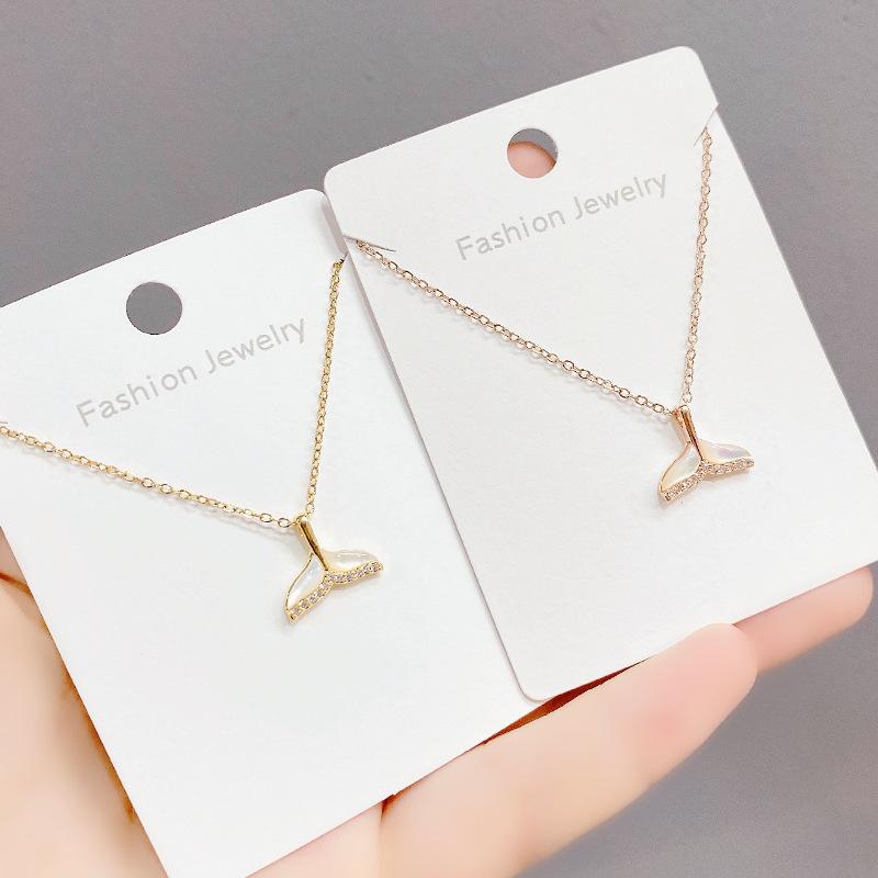 

Chains Wholesale Fashion Titanium Steel Fishtail Necklace Choker Chain Female Ins Student Trendyal Simple Gift Girlfriends