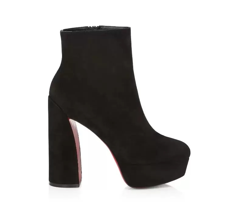 

2021 Winter Women Shoes ankle boot red bottoms high heels super heeled chunky pumps and Platform Heel Bergdorf Goodman black suedel leather wedding party dress shoe