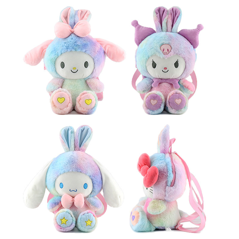 

transformation cat melody plush doll children backpacks cute girl heart cross-body bag travel bags