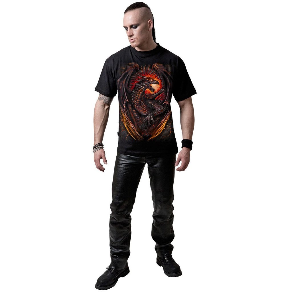 Grim Reaper Games Men's 3D Printed T-shirt Visual Impact Party Top Streetwear Punk Gothic Round Neck High Quality American Muscle Style Shor