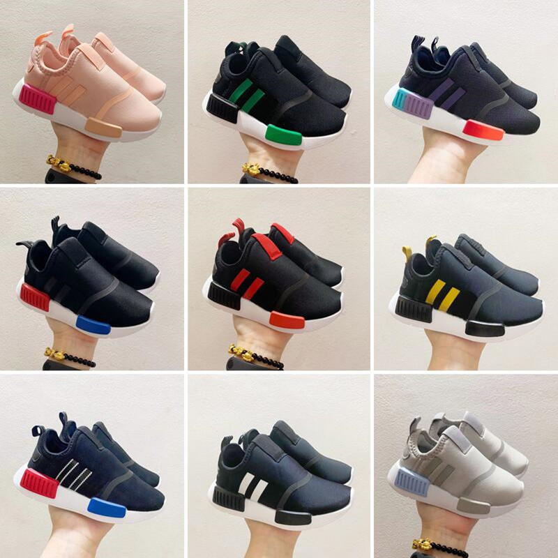 

Boys Girls Toddler Originals NMD 360 Little Kid Black Shock Pink Casual Shoe New Kids Childrens Running Shoes Baby Infants Size:22-35