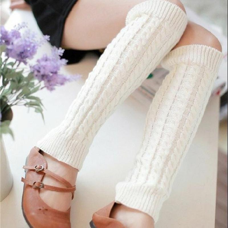 

Socks & Hosiery Lolita Women Warm Winter Knit Foot Cover Crochet Knee Boot Cuffs Beenwarmers Japanese Long 2022, Black;white