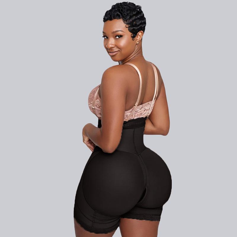 

Women' Shapers Shapewear Fajas PostpartumDouble Pressure Compression Bodysuit Flatten Abdomen Adjustable Front Closure Hook-eye, Pink