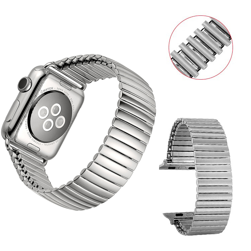 

Solo Loop Strap for Apple Watch Band 40mm 38mm Elastic Stainless Steel Watchband Metal Belt Bracelet iWatch Series 6 SE 5 4 3