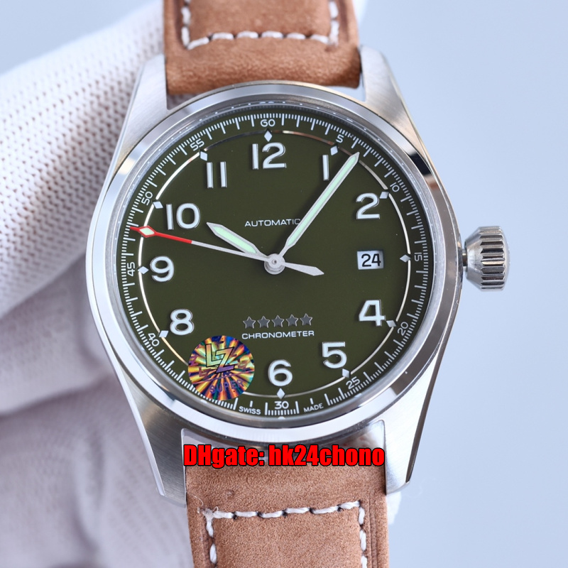 

4 Styles Top Quality Watches L3.810.4.03.2 Spirit 40mm L888.4 Automatic Mens Watch L38104032 Green Dial Leather Strap Gents Sports Wristwatches, Vip