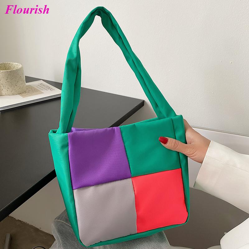 

Cross Body Fashion Panelled Shoulder Bags Women Large Capacity Casual Tote Leather Purses And Handbags Luxury Designer Colorful Sac A Main, Green