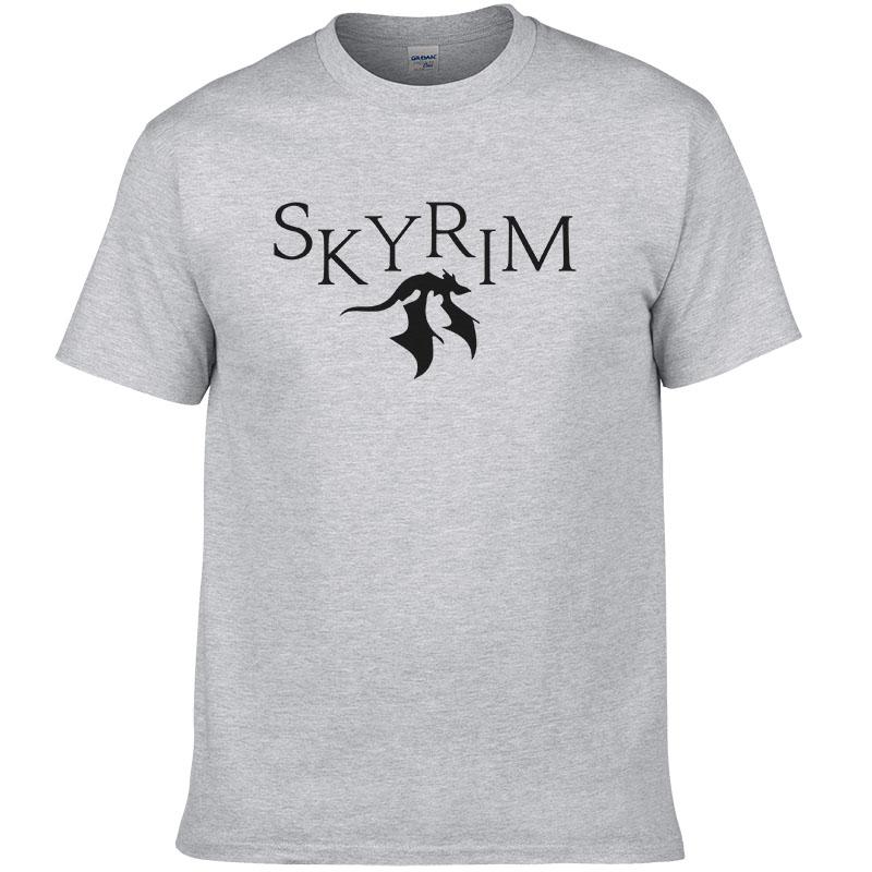 

Men's T-Shirts 2021 Retro Mens Womens Skyrim T Shirt Vintage Short Sleeve Tops Cool Tees Elder Scrolls, White