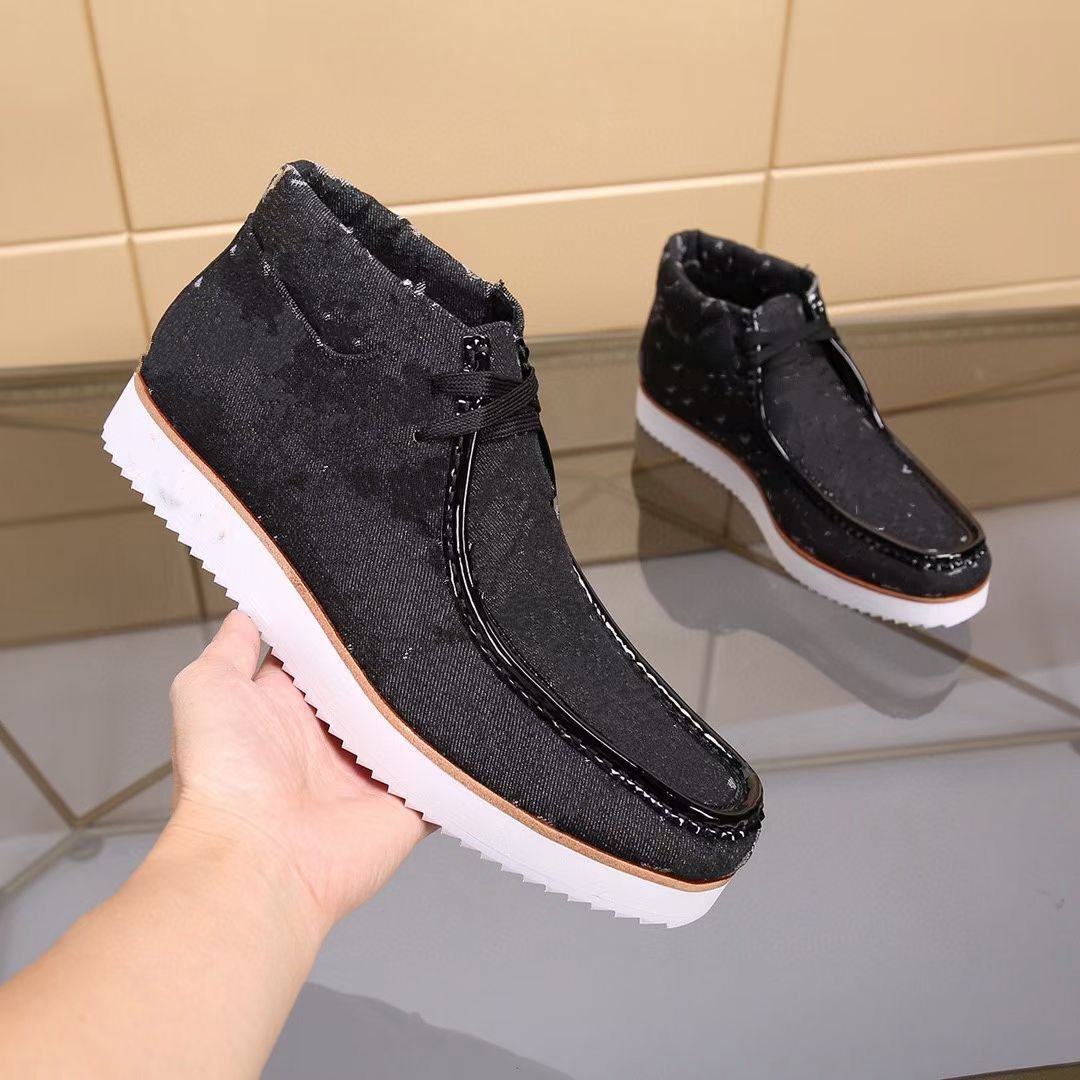

RUN AWAY designer shoes High-quality LUXURY lace-up sneakers BRAND men casual size 38-45 model mkop001, Black