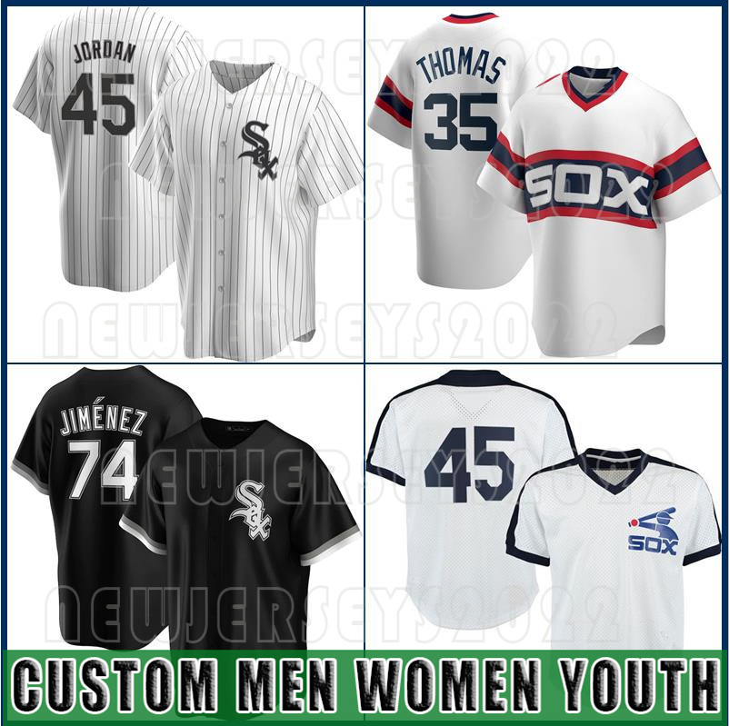 

Custom 74 Eloy Jimenez Jerseys 79 Jose Abreu White Baseball Luis Robert Nomar Mazara Tim Anderson Sox Nick Madrigal Yasmani Grandal, Custom new coolbase(baiwa)