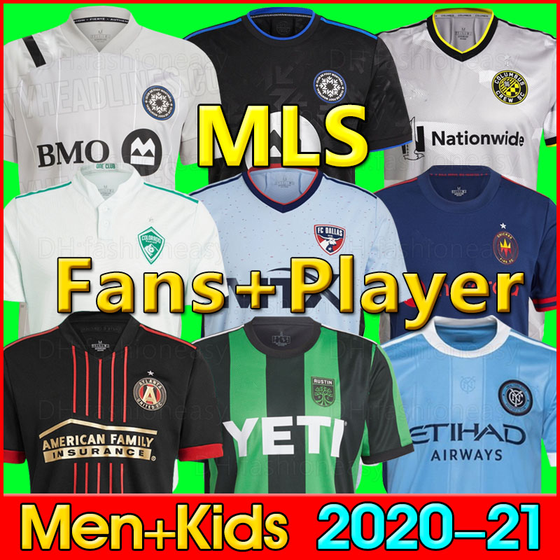

MLS 20 21 Atlanta United FC soccer jersey 2020 2021 New York City LA Galaxy football shirts PLAYER version Inter Miami CF tops Beckham KIDS, P18 20 21 inter miami away fans kids