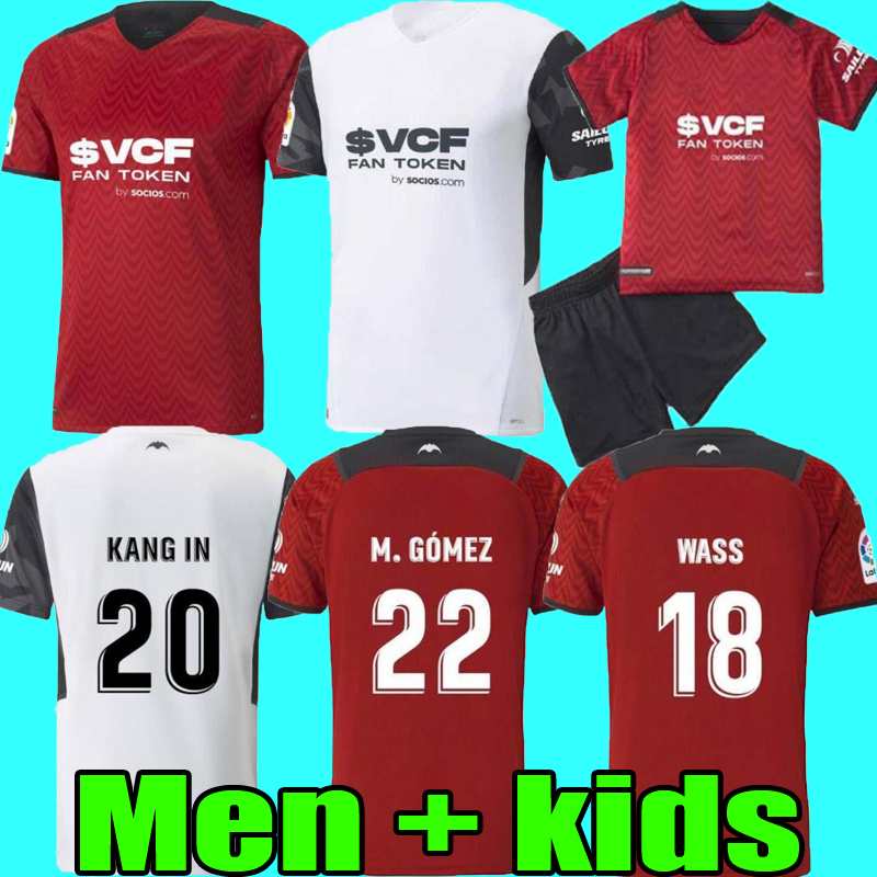 

21 22 valencia soccer jerseyS 2021 KIDS HOME AWAY GUEDES GAMEIRO Florenzi RED WHITE camisetas de futbol RODRIGO Gaya M.Gomez Men JERSEY kit football shirts, 2021 home